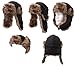 Black Faux Fur Trooper Trapper Bomber Aviator Ski Hat