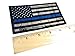 LARGE 5x3 inch reflective Tattered 3M Thin Blue Line Decal Sticker United States Us Flag Tactical Police Law Enforcement
