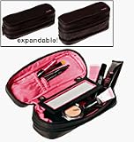 Avon mark Expandable Black Cosmetic Case