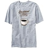 T-Shirt Mens Heather Gray Instant Production Crew Member, just add coffee Occupations Large