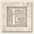 AbsorbaStone Coaster set~ Monogram Initial F ~ 4 Tile Drink Coasters ~ code 573C