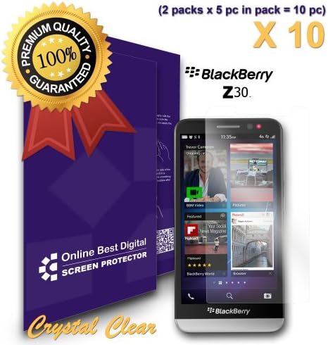OnlineBestDigital - BlackBerry Z30 Smarthphone Screen Protector, Transparent / HD Clear - OBD Retail Packaging (Pack of 10)