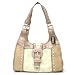 Hi-fashion Vegas Handbag with Rhinestone accents - Natural