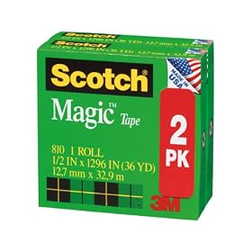 Scotch Magic Tape, 1/2 x 1296 Inches, Boxed, 2-pack: Office Products