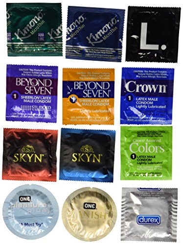 LUCKY BLOKE Superior Condom Assortment - 12 World s Best Condom Variety Pack: Kimono Large, GLYDE, TROJAN, Okamoto, LifeStyles, Durex, ONE, RFSU, L Condoms, b Condoms, Billy Boy - Best Condom Variety Pack