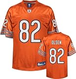 Youth Large (14-16) NFL Chicago Bears Greg Olsen # 82 Orange Throwback Football Jersey