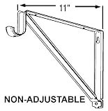 John Sterling 12-Inch Shelf and Rod Bracket, 5-Pack #CP0044-BWT40
