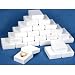 25 White Swirl Cotton Charm Jewelry Boxes Gift Display 2 1/8"
