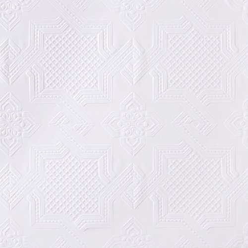 Brewster RD0655 Anaglypta Paintable Tin Effect Wallpaper, 21-Inch by 396-Inch, White
