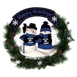 20" NHL Tampa Bay Lightning Snowman Couple Christmas Berries & Pine Cone Wreath