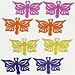 Butterflies Cakes Cupcakes - 8 Re-Usable ASSORTED COLORS Glittery Book Mark Cake Pics & Favors