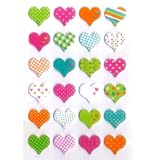 Scrapbooking and Crafts Real Felt Fun Easy Stickers - Patterned Hearts