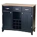 Kitchen & Housewares : Hutch-Style Buffet - Black/ Natural