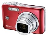 GE General Electric E1250TW Digitalkamera (12 Megapixel, 5-fach opt. Zoom, 7,6 cm (3 Zoll) Touchscreen, Auto Panorama, HD-Video, HDMI) rot