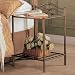 Beautiful Antique Gold Finish Metal Night Stand Bedside Table