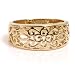 18kt Gold over Sterling Silver Filigree Floral Band Ring