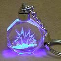 Crystal Lightup Bowling Keychain