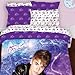 Justin Bieber Concert Full Comforter Pillow Sham Set Set - 3pc Purple Bedding Full-Double Size
