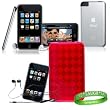 3 Item ITouch Accessories 3rd Generation Sale Bundle for Apple Ipod Touch 3rd generation 3G, Includes: ** RED ** Permium TPU Rubberized Gel Skin + ITouch Earphones with Microphone + Vangoddy tm, Live*Laugh*Love wrist band!!!