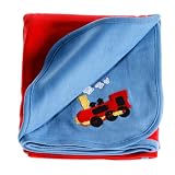 Anna Claire Beautiful Designed Baby Receiving Blanket, Double Sided Designs, Swaddle Blankets (Choo Choo) ~ ZZ Home