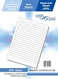Produkt-Bild: LabelOcean LO-0018-a-70,  1800 Etiketten 210x15mm A4, 70g/qm, geeignet f&uuml;r Inkjetdrucker-, Laserdrucker und Kopierer.