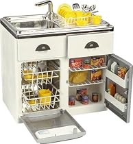 Pretend Play Toy Product: Toy Sink, Dishwasher and Refrigerator Kitchen Set