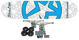 STARLITE Skateboards MULTI LOGO Comp. SKATEBOARD 7.75