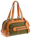 Prada Women's Leather Handbag, Militare/Orange