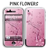 New Apple iPhone Designer Skin Removable Vinyl - Pink Flower