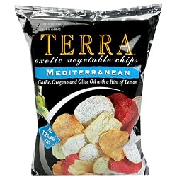 Terra Exotic Vegetable Chips, Mediterranean, 6.8-Ounce Bags (Pack of 12)