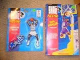 2-1993 Shaq Attack Action Figures 1) Rim Hanger 6 Inch Figure with Backboard, Net and Authentic News Article 2) Overhaed Smash