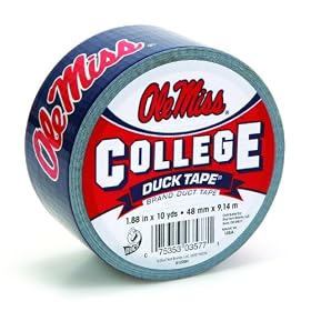 Duck Brand 240058 1.88-Inch x 10 -Yard University of Mississippi Ole Miss College Logo Duck Tape