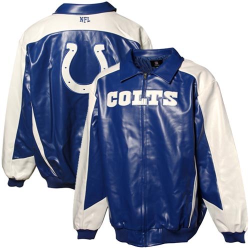 Indianapolis Colts Big & Tall Ultra Fan Faux Leather Jacket - 2XT