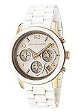 Michael Kors MK5145 Women's Two Tone Stainless Steel Quartz Chronograph White Dial Watch