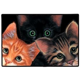 Peeping Tom Cats Tomcat Kittens Doormat Mat Rug by 