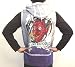 Tattoo Art Devil Design Rock n Roll Studded Rocker Hoodie, Sleeveless Studded Rocker Hoodie with Devil Tattoo Art