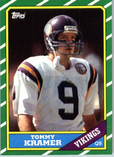 1986 Topps # 293 Tommy Kramer Minnesota Vikings Football Card- Near Mint to Mint Condition - In Protective Screwdown Display Case!
