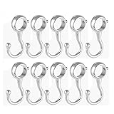 uxcell ワードローブハンガー　ステンレススチール　クローム仕上げ　シルバートーン　263g　１０個入り