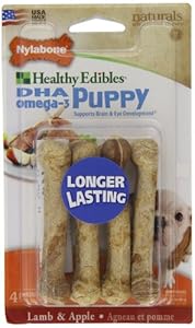 Nylabone Healthy Edible Puppy Lamb and Apple Petite Pet Chew Toy, 4 Count Nylabone Healthy Edible Puppy Lamb and Apple Petite Pet Chew Toy, 4 Count