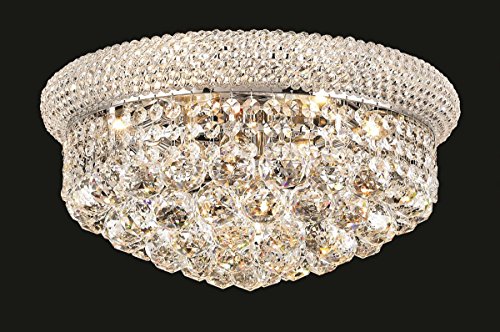 Best Buy Primo Collection Crystal Flush Mount D16in H8in Lt:8 Chrome Finish in Royal Cut Crystal
