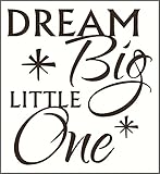 Wall Decor Plus More WDPM3337 Dream Big Little One Nursery Wall Decal Quote, Chocolate, 23 x 25-Inch
