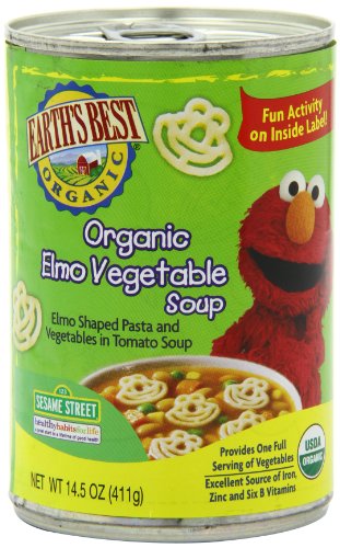 Earth's Best Organic Elmo Soup, Vegetable, 14.5 Ounce Cans (Pack of 12)