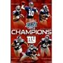 (24x36) Super Bowl XLII Champions (Amari Toomer, Eli Manning, Brandon Jacobs, Osi Umenyiora, Plaxico Burress, Michael Strahan) Sports Poster Print