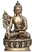 Meditation Buddha Sculpture Collectible Figurines Metal Craft India 6.5 x 3.5 inches (bda002)
