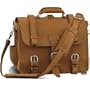 A Dark Tobacco Brown Leather Briefcase, Backpack, Handbag "They'll Fight Over When You're Dead"