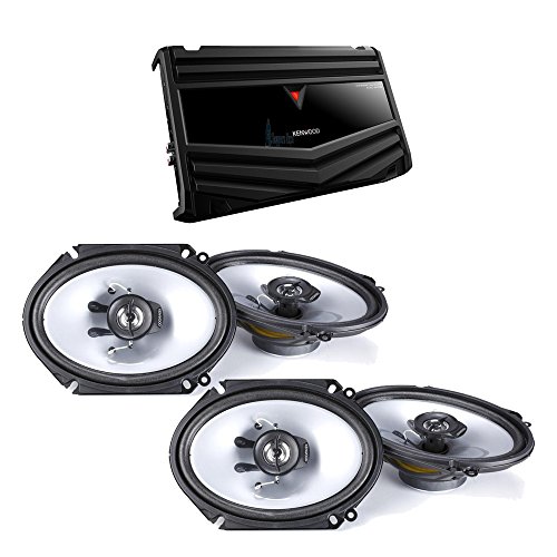 Kenwood KAC6406 500W 4/3 Ch Amp w/ 2 pair of Kenwood KFC6865S 6x8