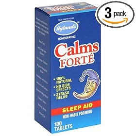 Hyland's Calms Forte Sleep Aid, 100 Tablets (Pack of 3)