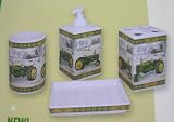 Classic John Deere Tractor Bath Accessories Set