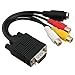 INSTEN VGA SVGA to S-VIDEO 3 RCA TV AV CONVERTER CABLE ADAPTER