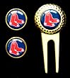 Boston Red Sox Divot Tool Golf Ball (2) Marker Set